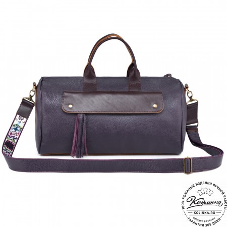 Женская кожаная сумка "Византия" (баклажан)